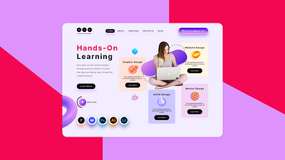 Learning Landing page design graphic design ui ux web design