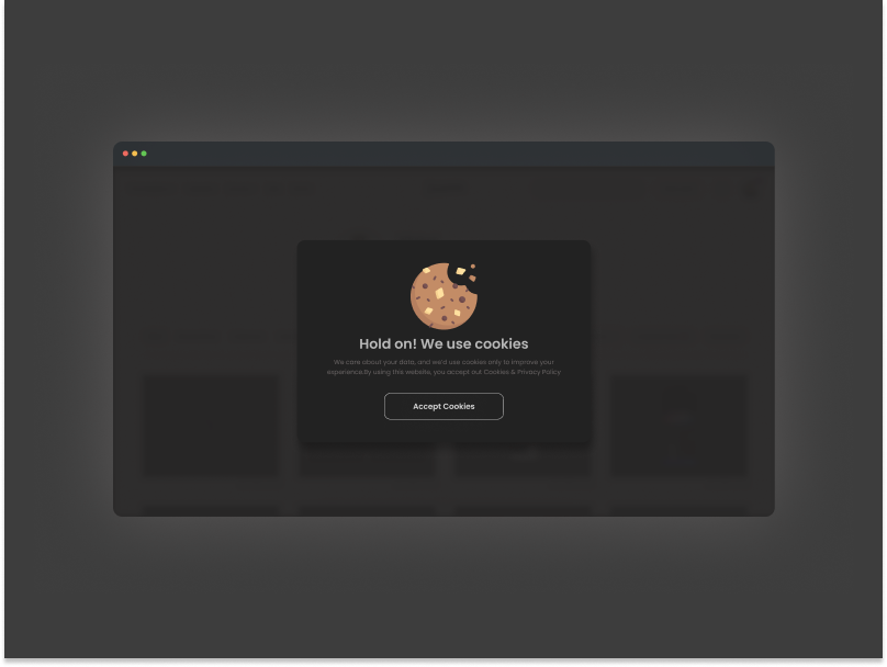 Day #16 of 100: Designed a Cookie Consent Popup/Overlay #DailyUI by ...