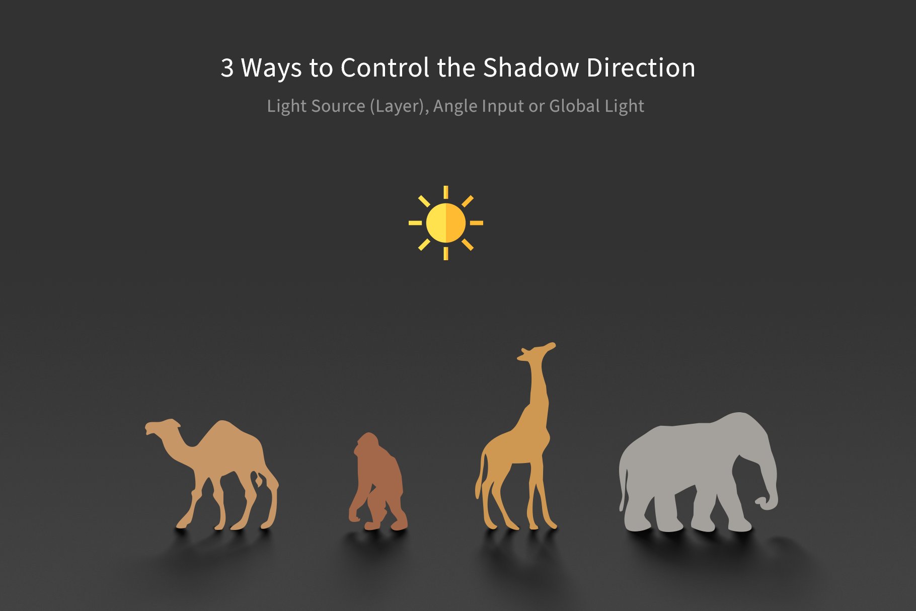 Shadow Blur. Photoshop Shadow plugin with 3d.