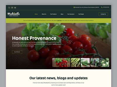 Farm & Food Supplier: Website UI/UX design farm farming figma food supplier fresh produce mockup ui ux web design web development