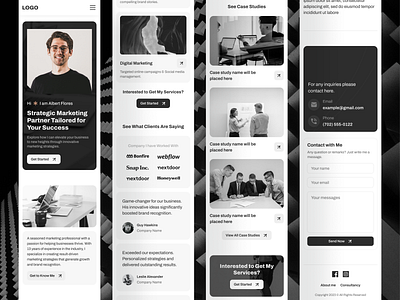 Marketing Expert Portfolio Website Design best business case study dark design hire minimal mobile portfolio responsive small ui user interface ux view website
