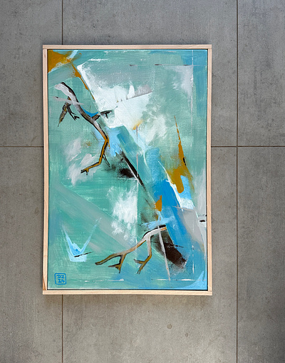 Jizera .., akryl na plátně, 60 x 40 cm, Zdeněk Duroň, 2024