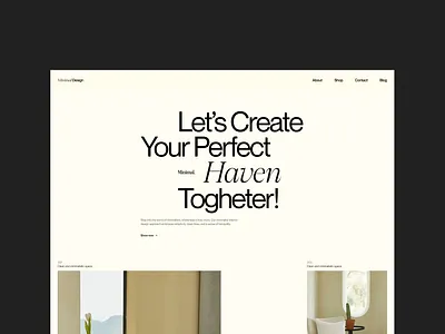 Minimal. design dribble editorial figma furniture minimal ui web design