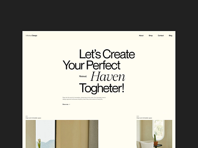 Minimal. design dribble editorial figma furniture minimal ui web design