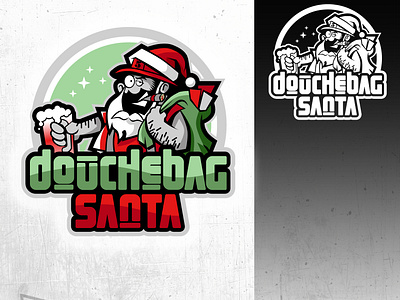 Logo concepts - not the friendliest Santa chipdavid dogwings drawing logo santa vector
