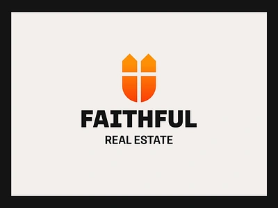 Faithful Real Estate - Logo Design branding church community creative logo creative logo design cross dutch faith faithful freelance logo homes jeroen logo logo designer modern logo orange real estate tulip van eerden visual identity design