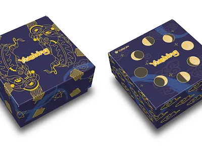 Mooncake packing design illustration packing design