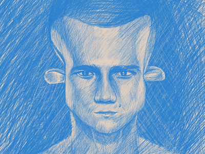 Sketchy Portrait practice - Adam Borics MMA fighter applepencil character daily sketch drawing illustration photoshop portrait procreate sketch