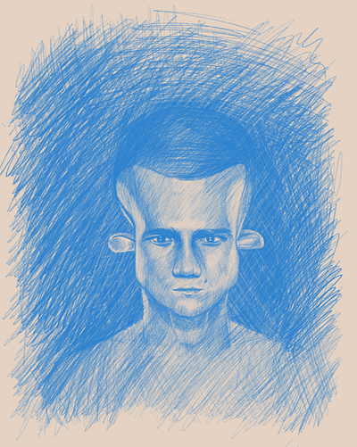 Sketchy Portrait practice - Adam Borics MMA fighter applepencil character daily sketch drawing illustration photoshop portrait procreate sketch