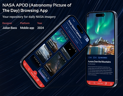 NASA APOD (Astronomy Picture of The Day) Browsing App mobile nasa space ui ux