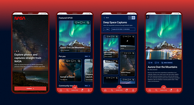 NASA APOD (Astronomy Picture of The Day) Browsing App mobile nasa space ui ux