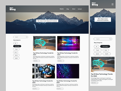 Mini's Blog about blog blogpage contact design home minisblog ui uiux web webdesign website