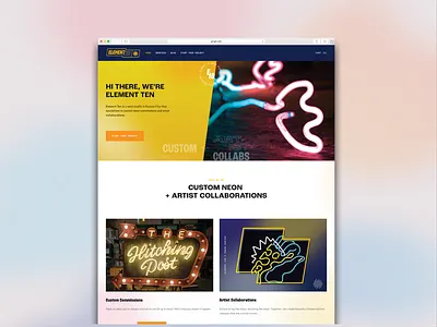 Element Ten // Branding, Website art direction art director branding design digital design freelance designer freelancer kansas city layout logo logo design neon studio small business design squarespace typography ui web design website website design