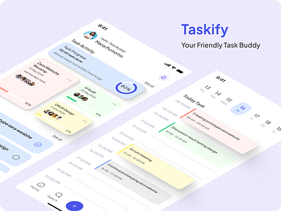 Taskify - Task Manager App mobile design task manager app ui uidesign uiux