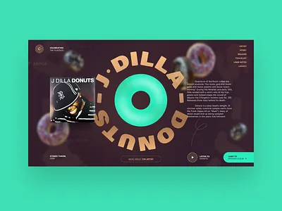 CTC#006 - Donuts beatmaking beats dilla hero section hiphop jdilla ui webdesign