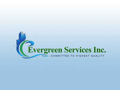 Evergreen Services Inc design logo photoshop