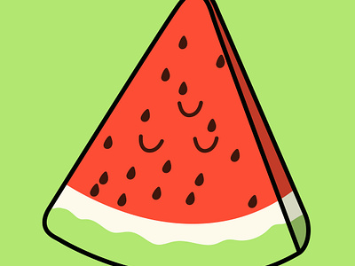 Watermelon Illustration adobe illustrator design flat illustration graphic design illustration logo raaakeeb vector vector tracign