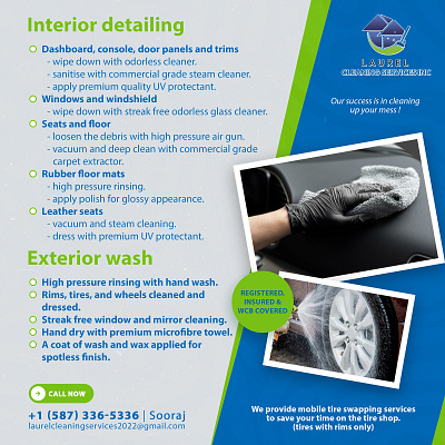 Auto Cleaning Services graphic design photoshop