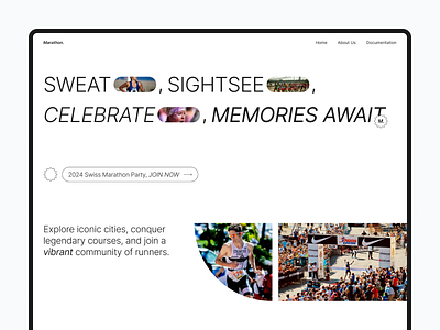 Marathon. - Landing Page design event landingpage magazine marathon minimalism run simpleui sport swiss swisslayout ui uidesign uilandingpage uisport uiux uiuxdesign uiuxdesigner webdesign website
