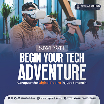 SIWES/IT adventure branding cephas conquer design digital flyer graphic design illustration it logo realm siwes tech typography vector
