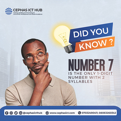 DID you know 7 branding cephas city design did you know flyer graphic design illustration logo man numver reason thinking typography vector