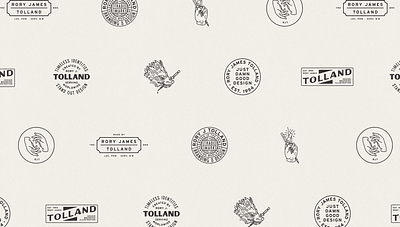 Personal Branding badge branding design hands illustration logo pencil timeless vintage wolf