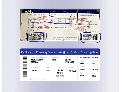 UI 003 - Redesign Boarding Pass x IndiGo airport boarding pass indigo redesign travel ui design