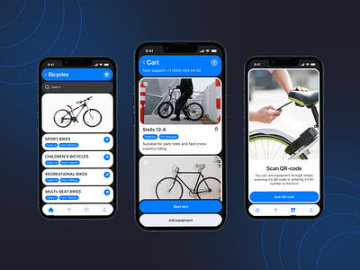 Bike-A-Rama application for bicycles rent colorful design mobile app mobile app design mobile application modern product design ui ux uxuidesign