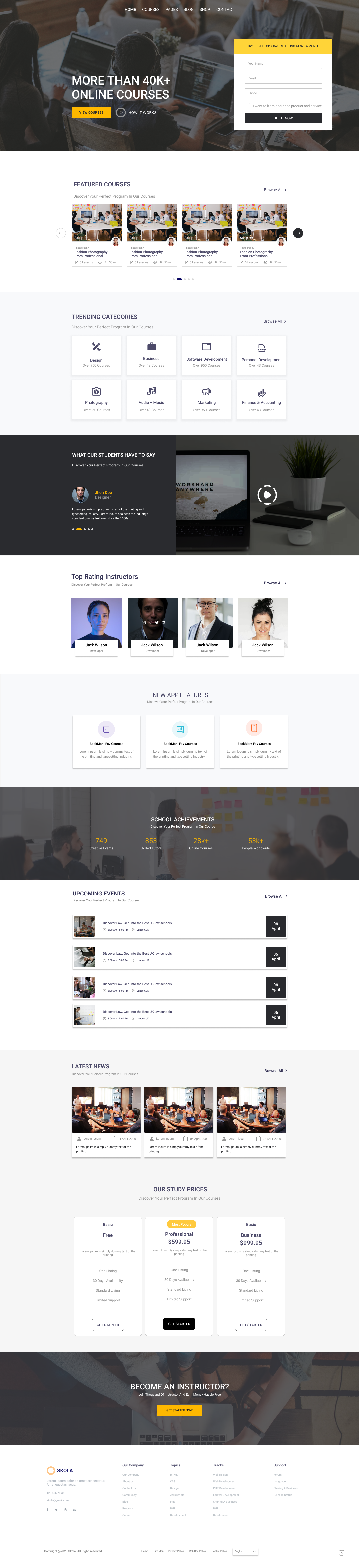 Redesign a E-learning Platform branding e learning site figma landing page redesign ui