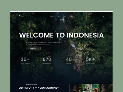 Welcome to Indonesia! Landing Page ui ux web design