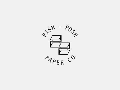 Pish - Posh Paper Co. branding brandmark companylogo design graphic design icon illustrator logo logocollection logomark logos logotype mark marks minimal paper symbol