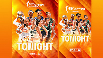 WNBA Countdown adobe photoshop basketball creative graphic design photoshop psd typography wnba womens basketball