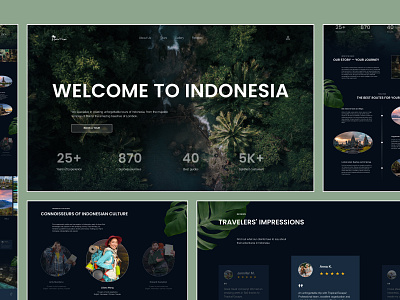 Landing page for a tour agency in Indonesia! design ui ux web design