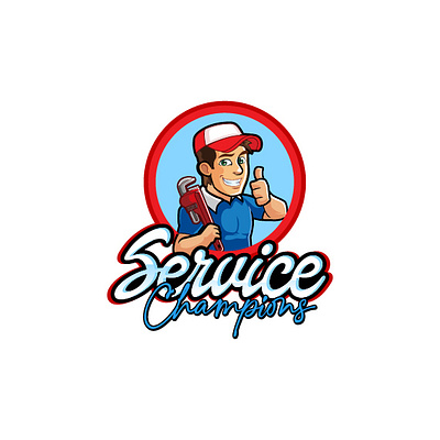 Service Champion (Project #1) 3d logo design logo design