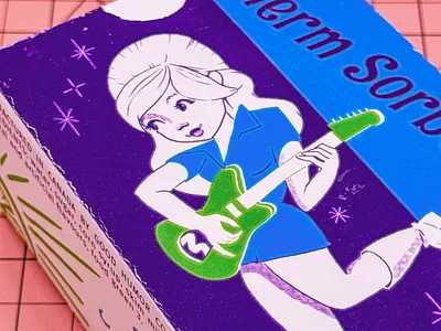 Vintage Faux Ice Cream Box 60s design ephemera illustration packaging retro vintage