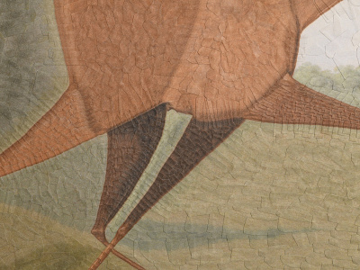 Chestnut after Sartorius, detail collage equine horse horses illustration paper collage studio