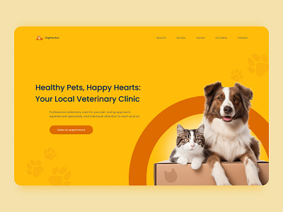 Veterinary clinic concept №1 design ui ux web design