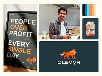 Odi Agency: New Case Study — Clevyr! 🦊 brand design brand identity branding early stage identity design logo design odi rebrand visual identity
