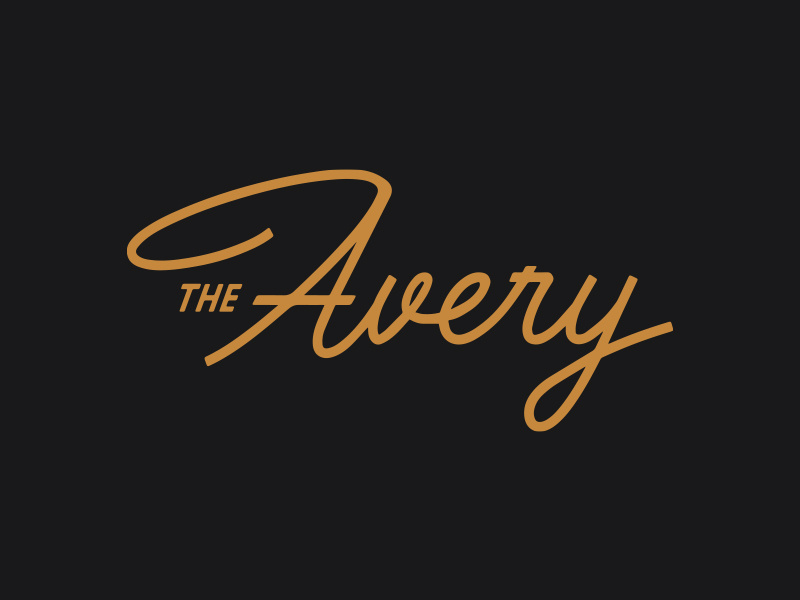 The Avery • Kitchen & Bar brand identity branding custom type growcase hyatt identity kitchen bar lettering logo logo design logotype restaurant script the avery tulsa oklahoma typography