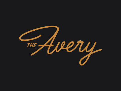 The Avery • Kitchen & Bar brand identity branding custom type growcase hyatt identity kitchen bar lettering logo logo design logotype restaurant script the avery tulsa oklahoma typography