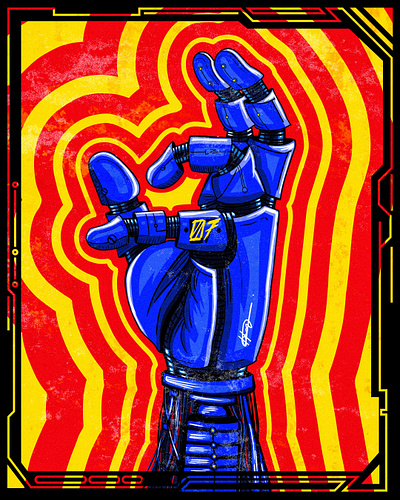 •07• 07 branding concept art cyberpunk cyborg design digital art digital painting dystopia illustration ui
