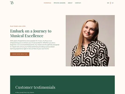 Private Piano School animation graphic design motion graphics piano preloader webdesign webflow