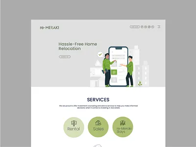 Re-Meraki homepage ui ux website