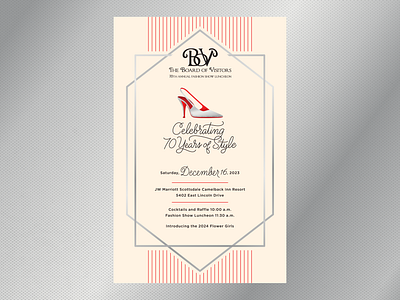Gala invitation for The Board of Visitors design graphic design hand lettering illustration typography vector