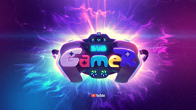 Sub Gamer - Intro YouTube channel 3d animation gamer graphic design intro logo motion graphics video game youtube channel