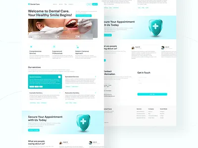 Dental Care | Landing Page dental landing page design landing page design ui ui design