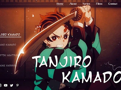 Demon Slayer anime demon slayer design graphic design illustration landing page ui uiux