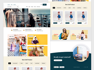E-commerce Fashion Website landing page design. branding cash study design e commerce landing page e commerce website fashion houses fashion website figma design homepage landing page online shop onlinemarketing onlineshopping product responsive website shopify ui user interface ux website