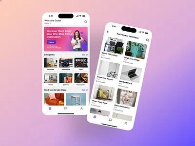 Homepage & suggestion page app app design application cover creativity design designinspiration digitalart dribbble dribbblers dribbbleshot frontend design homepage illustration logo mobile app cover ui uiux ux visualdesign