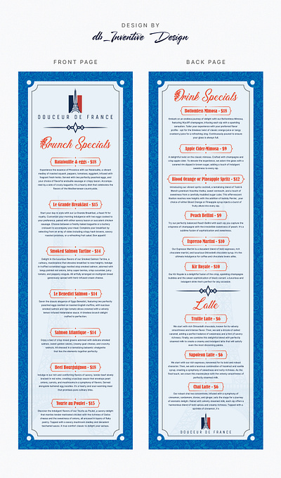 Menu Design france silly menu card design french restaurant menu design menu design
